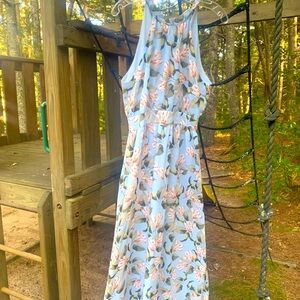 New Shows dress floral high neck maxi sleeveless wedding guest formal
